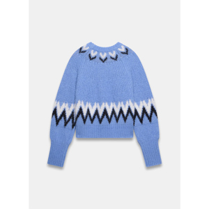 Mint Velvet Blue Wool Blend Fairisle Jumper